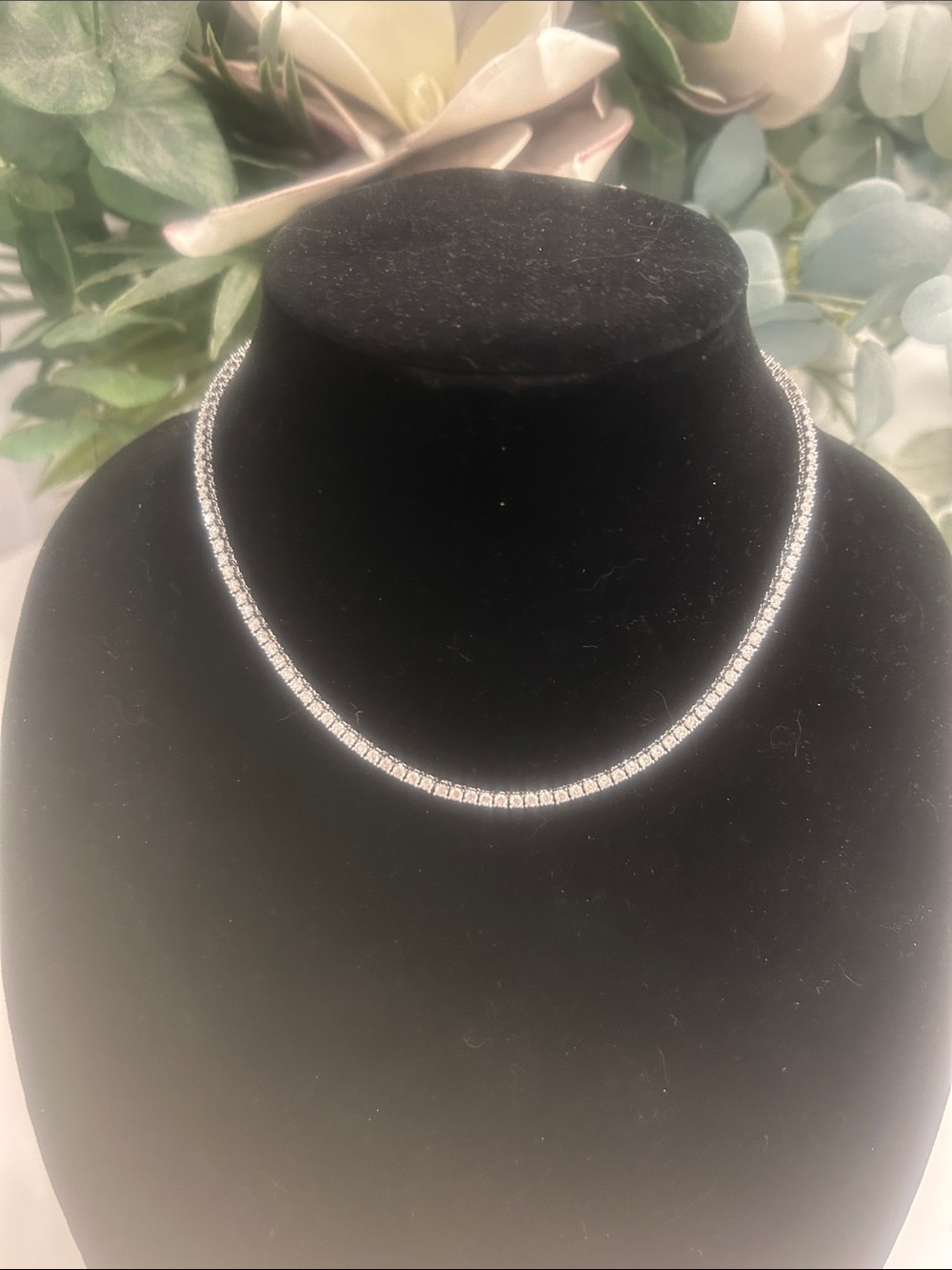 Moissanite 9.55 CTW 16 inch Tennis Necklace